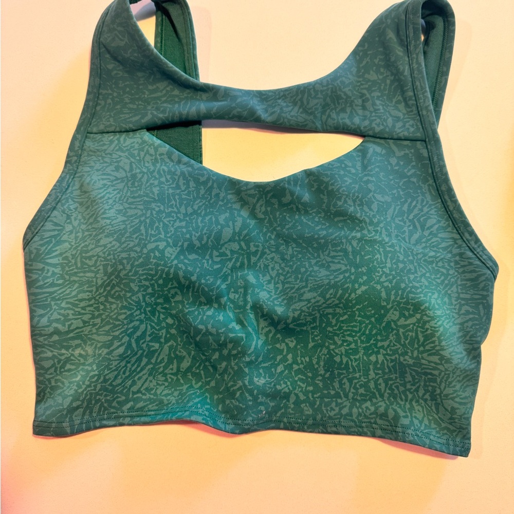 Lululemon Green Patterned Women's Sports Bra
